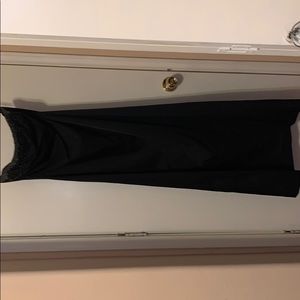 Vintage Express Black Strapless Dress with beading